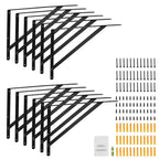 VEVOR Shelf Bracket, 18 x 12 in 12 Pcs, Heavy Duty Floating Shelf Brackets, Brackets for Shelves,3mm Thick Matte Black Triangle Shelf Bracket,Black