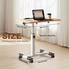 Table de lit à roulettes, table d'appoint pliable, table de chevet roulante, bureau debout à hauteur réglable, postes de travail informatiques pour le bureau à domicile