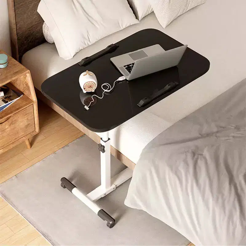 Table de lit à roulettes, table d'appoint pliable, table de chevet roulante, bureau debout à hauteur réglable, postes de travail informatiques pour le bureau à domicile