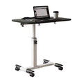 Over Bed Table with Wheels, Foldable Side Table, Rolling Bedside Table, Standing Desk wirth Adjustable Height, Computer Workstations for Home Office
