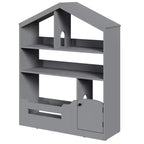 Étagère à Livres pour Enfants en Bois avec Rangement de Jouets, Bibliothèque pour Tout-Petits avec Lumière à Détecteur de Mouvement, Design Maison de Poupée pour Salle de Jeux, Chambre et Salle de Classe