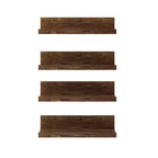 Étagères murales flottantes en bois, Étagères flottantes en bois rustique de 40 cm de large, Présentoir mural pour salon, Marron