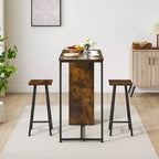 Table et chaises hautes de bar 2 places petites tables hautes de cuisine 2 places, 3 grandes étagères de rangement peu encombrantes pour dîner, pub, petit déjeuner, brunch