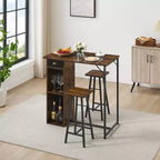 Table et chaises hautes de bar 2 places petites tables hautes de cuisine 2 places, 3 grandes étagères de rangement peu encombrantes pour dîner, pub, petit déjeuner, brunch