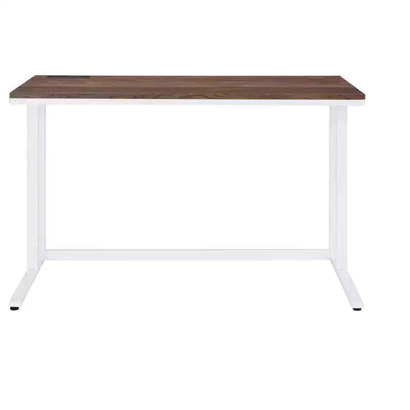 Bureau d'ordinateur moderne de 47 pouces avec pieds élégants en forme de L, bureau de travail avec cadre métallique, bureau d'écriture pour le bureau, le salon, la chambre à coucher