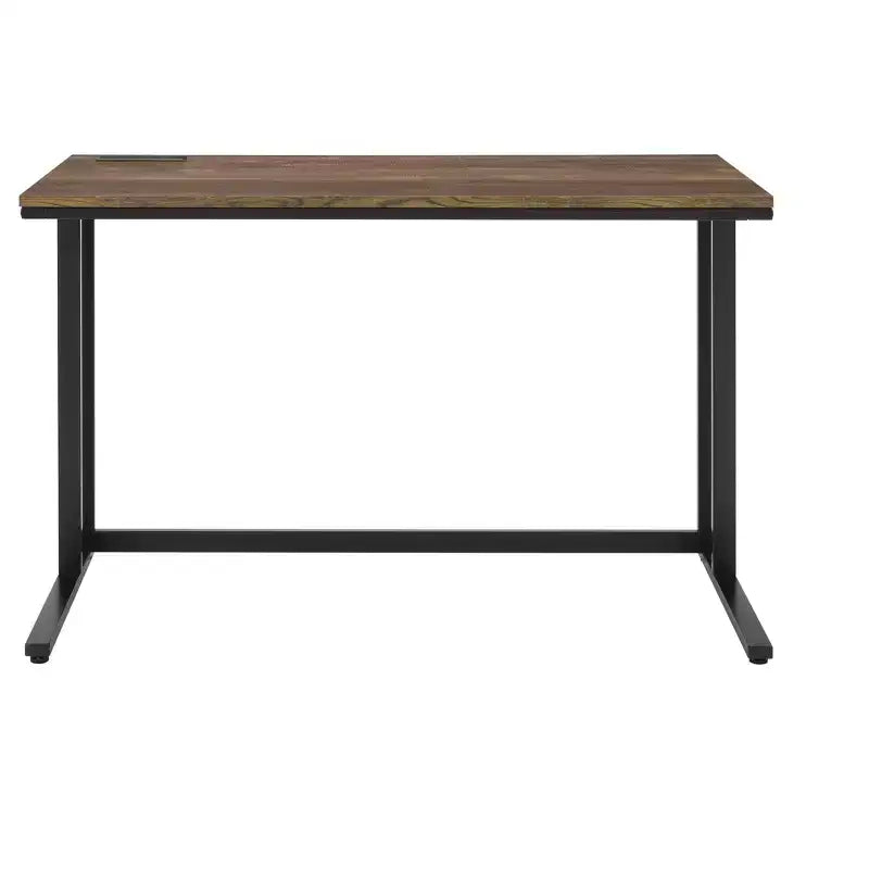 Bureau d'ordinateur moderne de 47 pouces avec pieds élégants en forme de L, bureau de travail avec cadre métallique, bureau d'écriture pour le bureau, le salon, la chambre à coucher