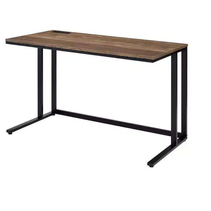 Bureau d'ordinateur moderne de 47 pouces avec pieds élégants en forme de L, bureau de travail avec cadre métallique, bureau d'écriture pour le bureau, le salon, la chambre à coucher