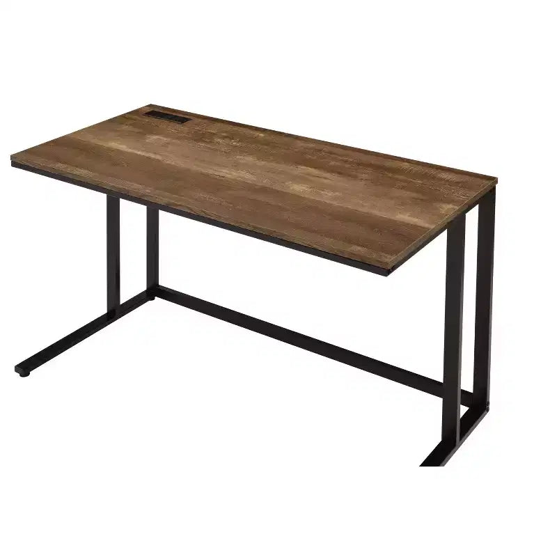 Bureau d'ordinateur moderne de 47 pouces avec pieds élégants en forme de L, bureau de travail avec cadre métallique, bureau d'écriture pour le bureau, le salon, la chambre à coucher