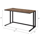 Bureau d'ordinateur moderne de 47 pouces avec pieds élégants en forme de L, bureau de travail avec cadre métallique, bureau d'écriture pour le bureau, le salon, la chambre à coucher