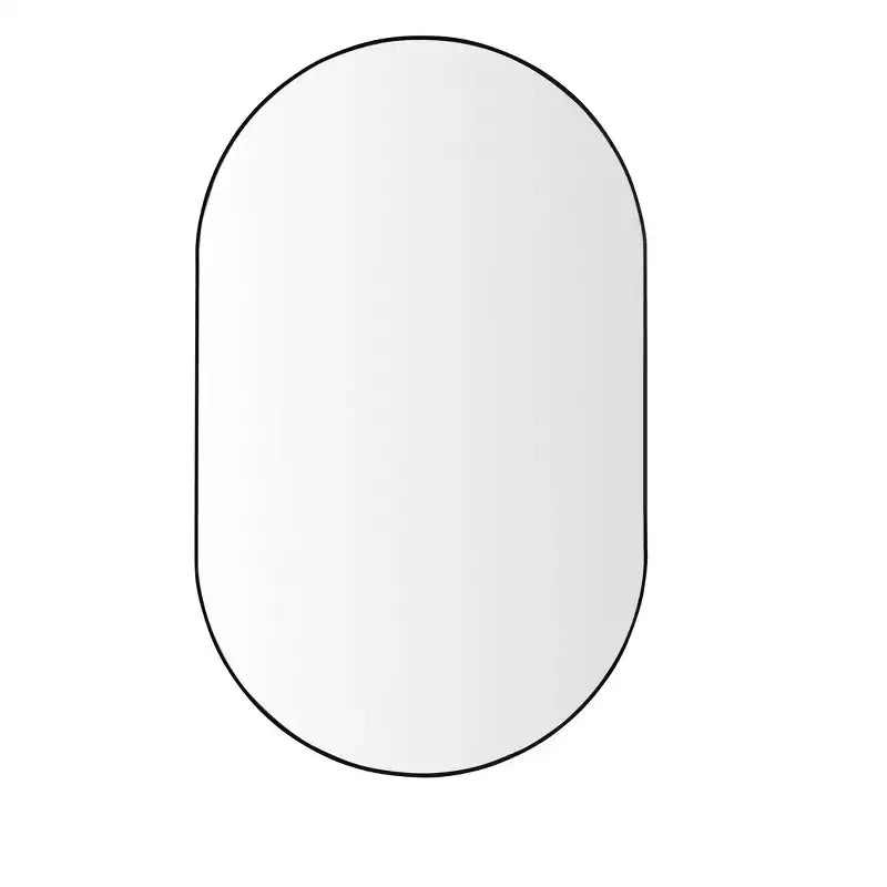Miroir de salle de bain ovale moderne 40/36 po, miroir ovale avec cadre en aluminium, miroir mural pour salle de bain, salon, chambre à coucher
