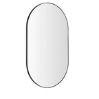Miroir de salle de bain ovale moderne 40/36 po, miroir ovale avec cadre en aluminium, miroir mural pour salle de bain, salon, chambre à coucher