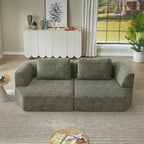 Canapé futon convertible moderne pour salon et chambre, canapé profond avec dossier confortable et couverture coussin
