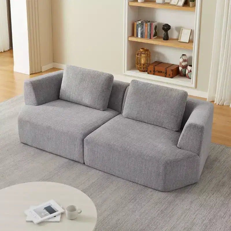 Canapé futon convertible moderne pour salon et chambre, canapé profond avec dossier confortable et couverture coussin