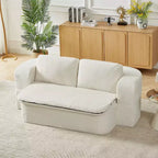 Canapé futon convertible moderne pour salon et chambre, canapé profond avec dossier confortable et couverture coussin