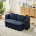 Canapé futon convertible moderne pour salon et chambre, canapé profond avec dossier confortable et couverture coussin