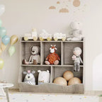 Étagères casiers avec bacs de rangement, organiseur de jouets et bibliothèque pour chambre d'enfant et salle de jeux