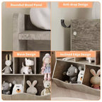 Étagères casiers avec bacs de rangement, organiseur de jouets et bibliothèque pour chambre d'enfant et salle de jeux