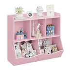 Étagères casiers avec bacs de rangement, organiseur de jouets et bibliothèque pour chambre d'enfant et salle de jeux