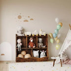 Étagères casiers avec bacs de rangement, organiseur de jouets et bibliothèque pour chambre d'enfant et salle de jeux