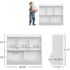 Étagères casiers avec bacs de rangement, organiseur de jouets et bibliothèque pour chambre d'enfant et salle de jeux