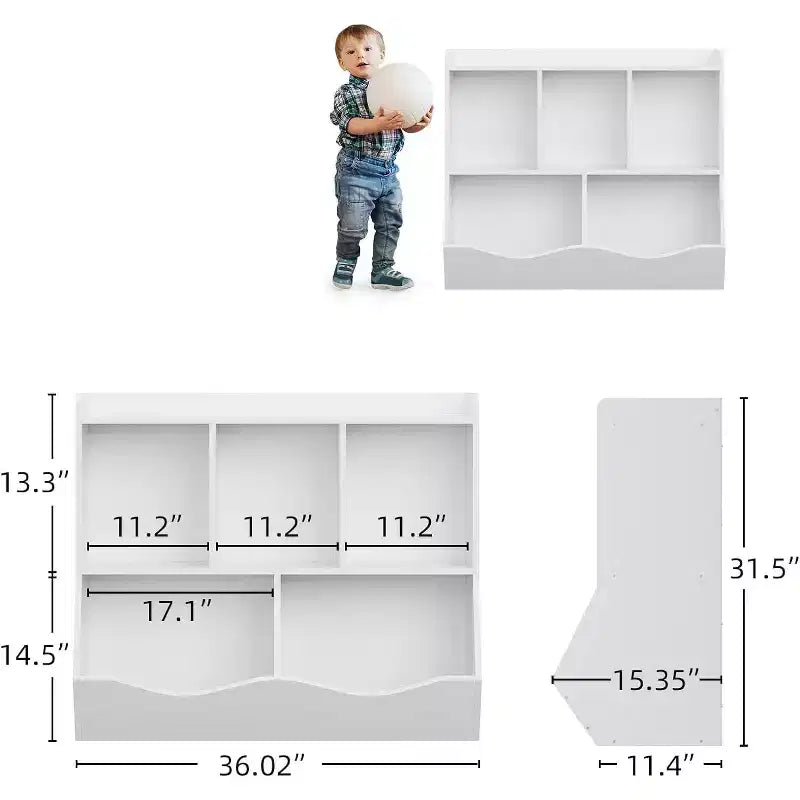 Étagères casiers avec bacs de rangement, organiseur de jouets et bibliothèque pour chambre d'enfant et salle de jeux