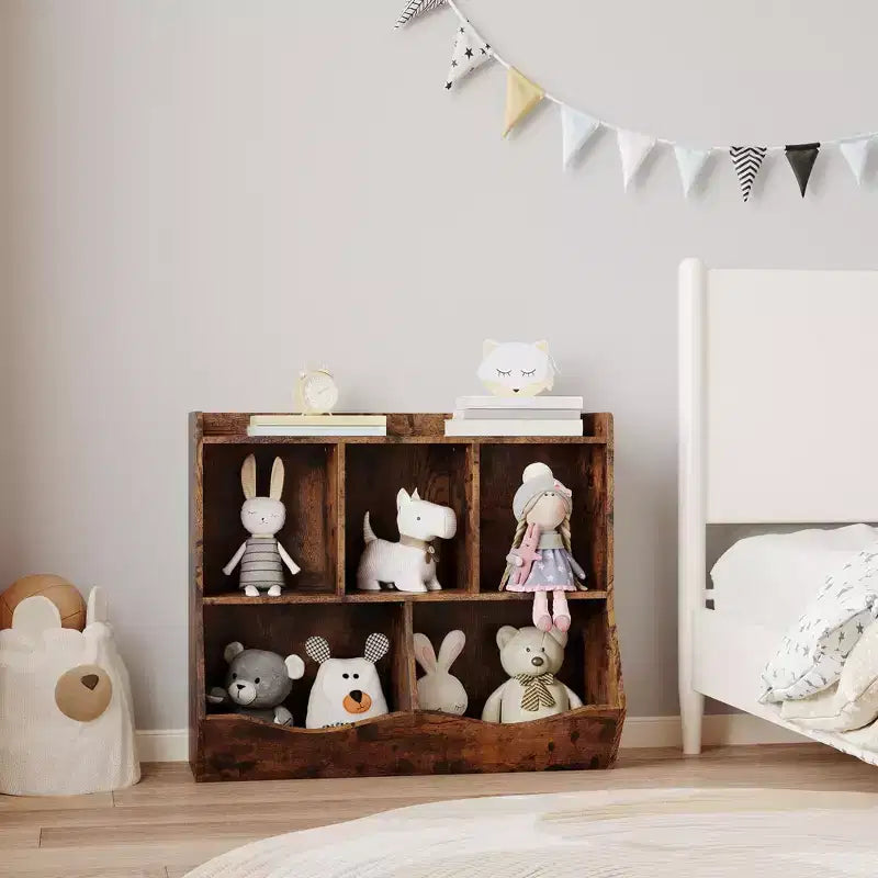 Étagères casiers avec bacs de rangement, organiseur de jouets et bibliothèque pour chambre d'enfant et salle de jeux