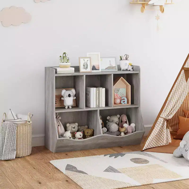 Étagères casiers avec bacs de rangement, organiseur de jouets et bibliothèque pour chambre d'enfant et salle de jeux