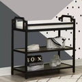 Whisen Baby Changing Table, Safe, Crib-Coordinating & Long-Lasting Versatility - Black