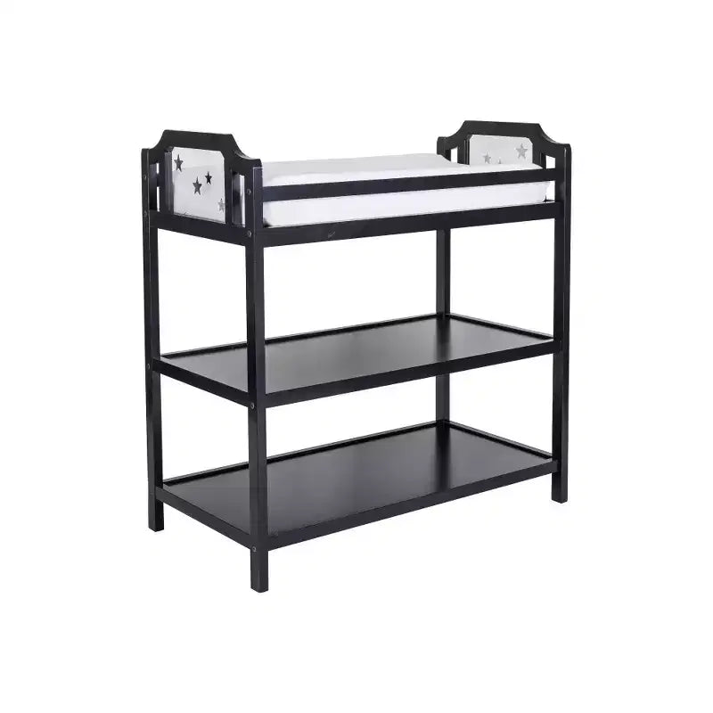 Table à langer, sûre, coordonnée au lit bébé et polyvalence durable - Noir