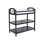 Table à langer, sûre, coordonnée au lit bébé et polyvalence durable - Noir
