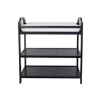 Table à langer, sûre, coordonnée au lit bébé et polyvalence durable - Noir