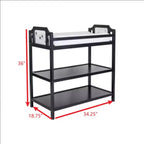 Table à langer, sûre, coordonnée au lit bébé et polyvalence durable - Noir
