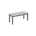 Ensemble de salle à manger 6 pièces en bois avec 4 chaises rembourrées et un banc, meubles de cuisine et de salle à manger, gris