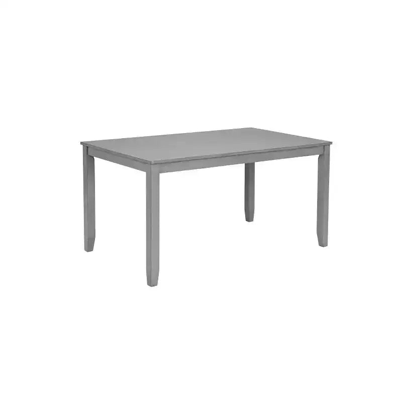 Ensemble de salle à manger 6 pièces en bois avec 4 chaises rembourrées et un banc, meubles de cuisine et de salle à manger, gris