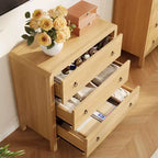 Commode galbée pour chambre à coucher, commode de rangement avec poignées en métal, armoire de rangement moderne en bois pour placard, salon