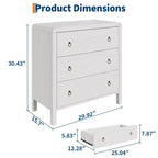 Commode galbée pour chambre à coucher, commode de rangement avec poignées en métal, armoire de rangement moderne en bois pour placard, salon