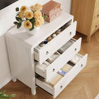 Commode galbée pour chambre à coucher, commode de rangement avec poignées en métal, armoire de rangement moderne en bois pour placard, salon