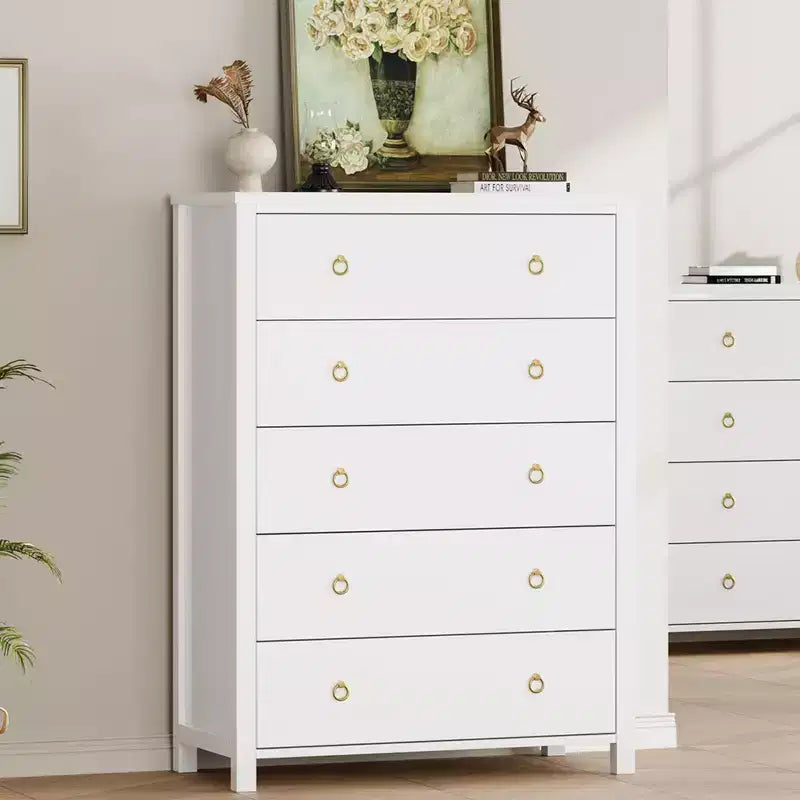 Commode de chambre à coucher, commode de rangement de 94 cm de haut pour placard avec 4 tiroirs, meuble de rangement pour vêtements pour chambre à coucher, salon