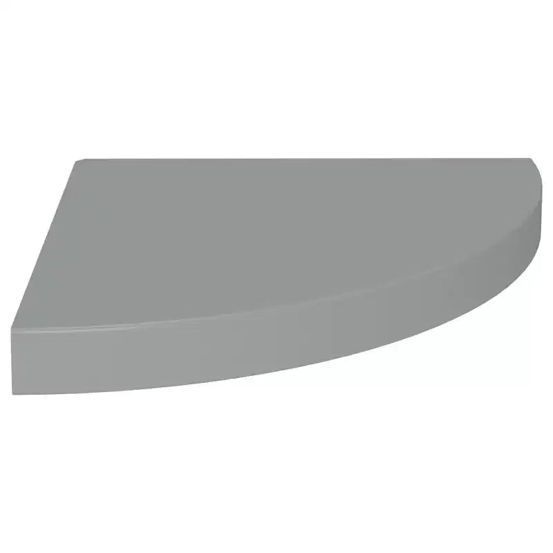 Étagère d'angle 2 pièces en MDF nid d'abeille gris, petite en métal