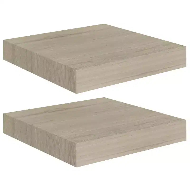 Étagère murale 2 pièces Chêne Noyer MDF, Métal 23,1 x 23,6 x 3,8 cm