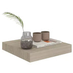 Étagère murale 2 pièces Chêne Noyer MDF, Métal 23,1 x 23,6 x 3,8 cm