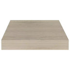 Étagère murale 2 pièces Chêne Noyer MDF, Métal 23,1 x 23,6 x 3,8 cm