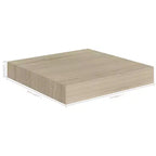 Étagère murale 2 pièces Chêne Noyer MDF, Métal 23,1 x 23,6 x 3,8 cm