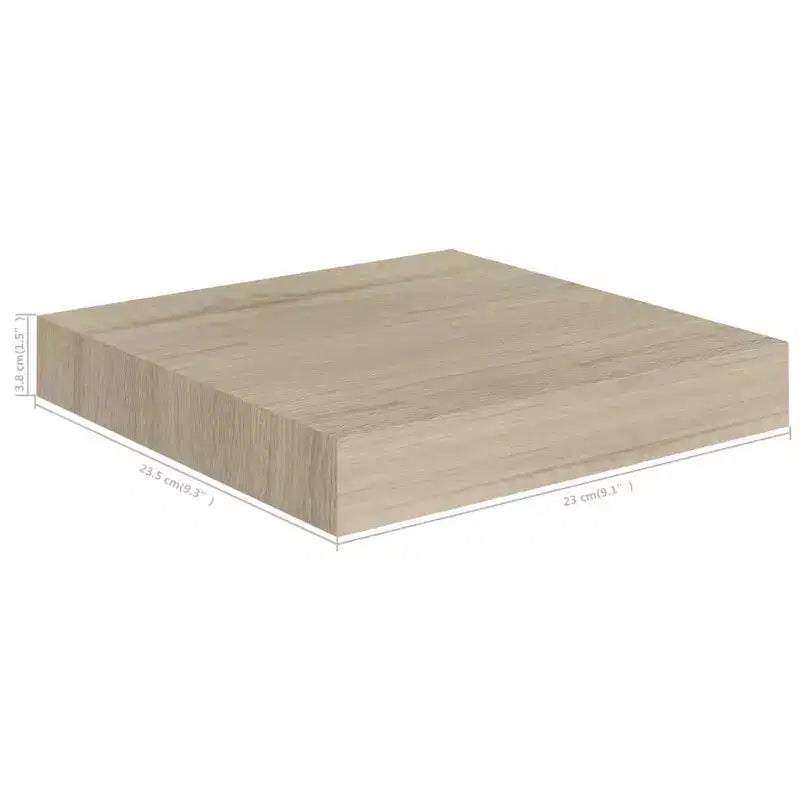 Étagère murale 2 pièces Chêne Noyer MDF, Métal 23,1 x 23,6 x 3,8 cm