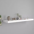 Wall Shelf White Honeycomb MDF 35.4 x 9.3 x 1.5 in Wall mounting