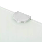 Étagère d'angle 2 pièces en verre trempé blanc 25 x 25 cm