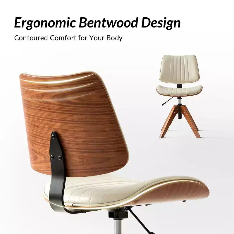 Fauteuil de bureau pivotant moderne du milieu du siècle