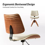 Fauteuil de bureau pivotant moderne du milieu du siècle