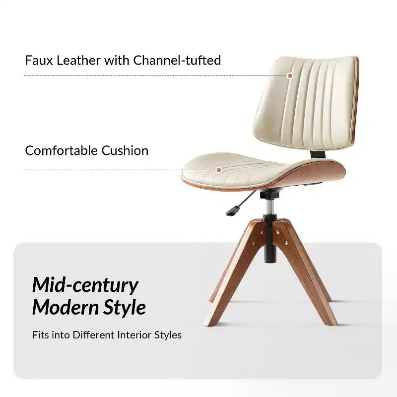 Fauteuil de bureau pivotant moderne du milieu du siècle