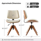 Fauteuil de bureau pivotant moderne du milieu du siècle
